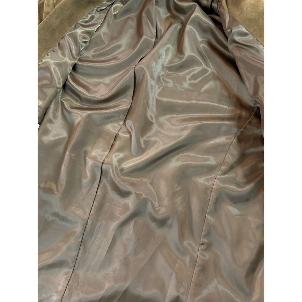 WH Belk Blazer Vtg Men 44L GOAT Suede Leather Brown - Picture 14 of 16